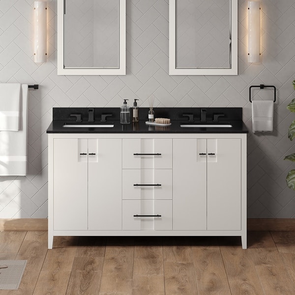 Jeffrey Alexander VKITKAT60RGRANITE Katara 60" Free Standing Vanity